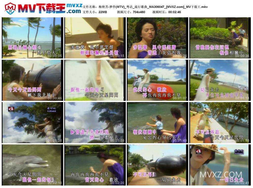 梅艳芳-梦伴(MTV)_粤语_流行歌曲_MA306047